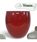 Vaso Pérola Vermelho M 41cm em Fibra de Vidro - @allanestevespaisagista-boqueirao-pg
