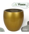 Vaso Pérola Dourado- tamanho - M 41cm em Fibra de Vidro - @allanestevespaisagista