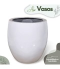 Vaso cor Branco modelo Pérola - tamanho M 41cm em Fibra de Vidro - @allanestevespaisagista