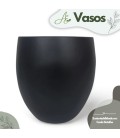 Vaso preto fosco Pérola - tamanho M 41cm em Fibra de Vidro - @allanestevespaisagista