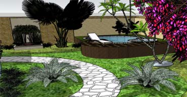 Vista Projeto paisagismo residencial - AllanEsteves